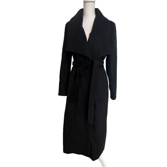 Cole Haan Signature Wool Blend Wide Collar Belted Coat Black US 12 NEW MSRP $400 - Picture 4 of 10
